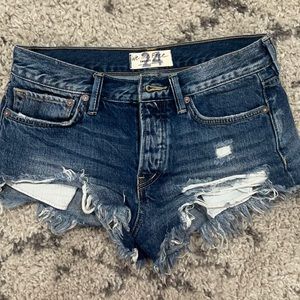 Free people denim shorts size 24